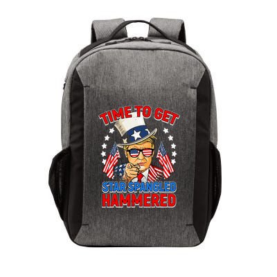 Time To Get Star Spangled Hammered Trump 4th Of July Vector Backpack