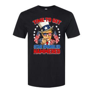 Time To Get Star Spangled Hammered Trump 4th Of July Softstyle CVC T-Shirt