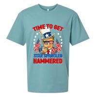 Time To Get Star Spangled Hammered Trump 4th Of July Sueded Cloud Jersey T-Shirt