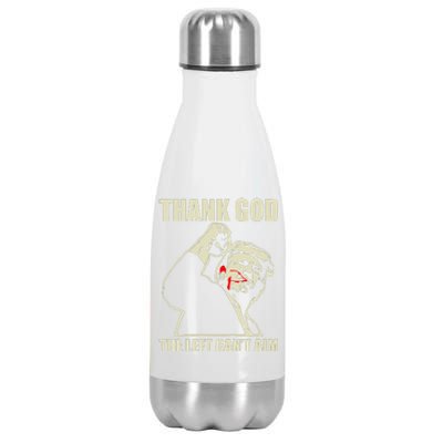 Trump Thank God The Left CanT Aim Stainless Steel Insulated Water Bottle