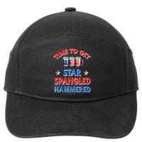 Time To Get Star Spangled Hammered 4th Of July Beer Western 7-Panel Snapback Hat