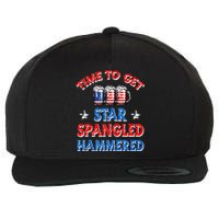 Time To Get Star Spangled Hammered 4th Of July Beer Western Wool Snapback Cap