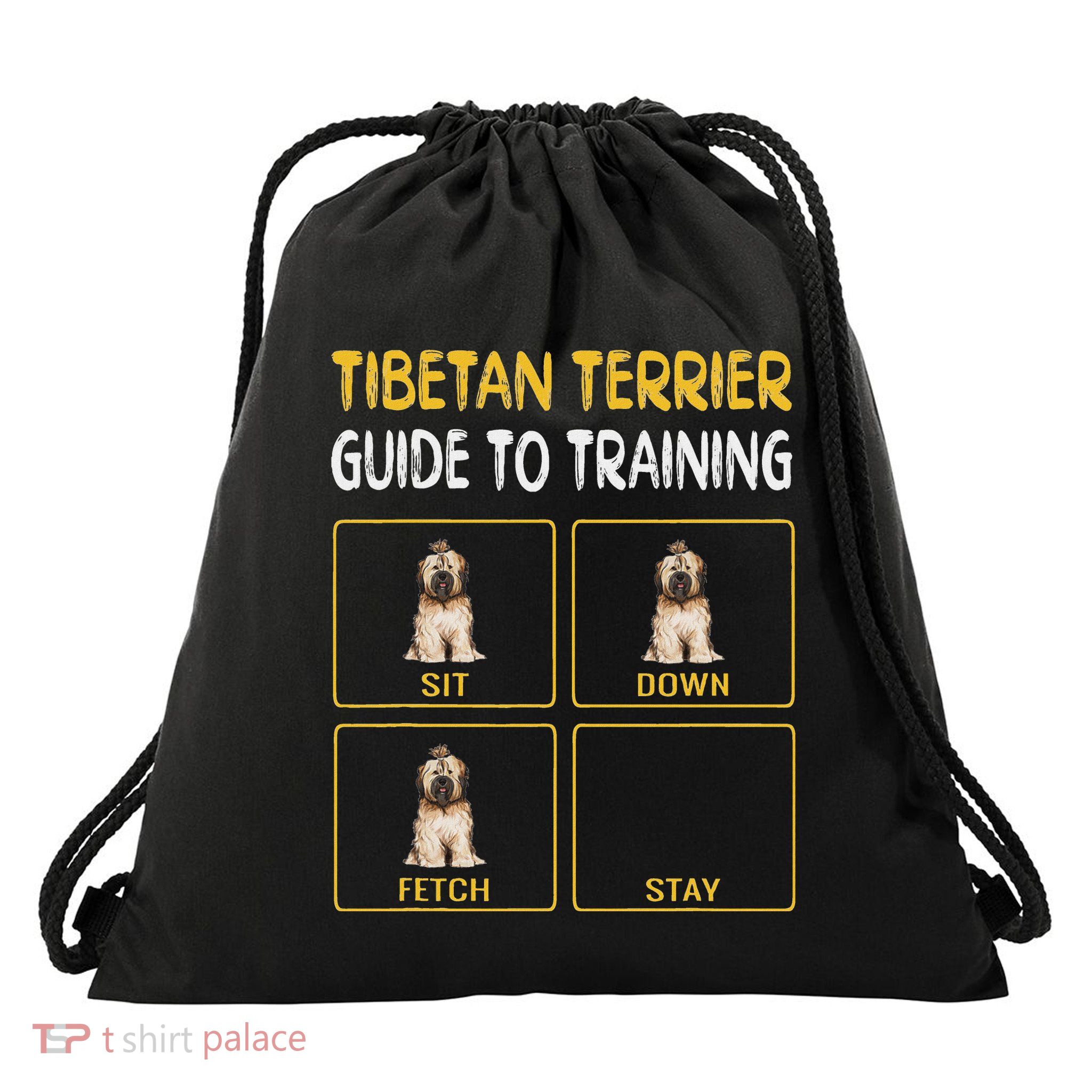 Tibetan Terrier Guide To Training Dog Obedience Drawstring Bag