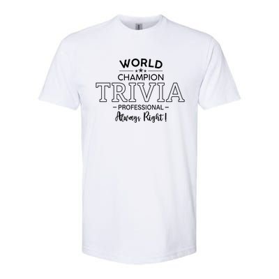 Trivia Team General Knowledge Quiz Funny Trivia Game Table Gift Softstyle CVC T-Shirt