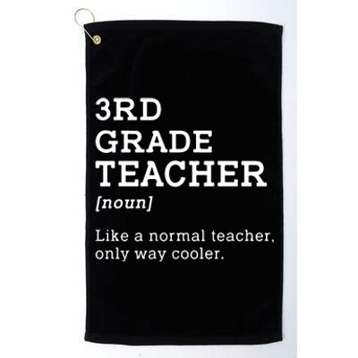 Team Third Grade Back To School 3rd Grade Teacher Student Platinum Collection Golf Towel