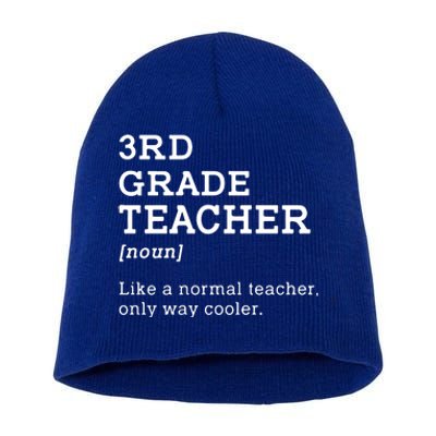 Team Third Grade Back To School 3rd Grade Teacher Student Short Acrylic Beanie