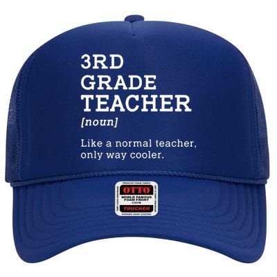 Team Third Grade Back To School 3rd Grade Teacher Student High Crown Mesh Back Trucker Hat