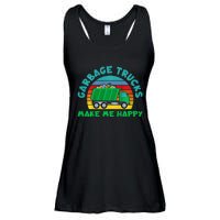 Trash Truck Garbage Day Garbage Trucks Make Me Happy Ladies Essential Flowy Tank