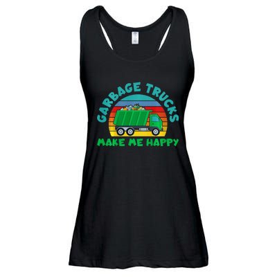 Trash Truck Garbage Day Garbage Trucks Make Me Happy Ladies Essential Flowy Tank