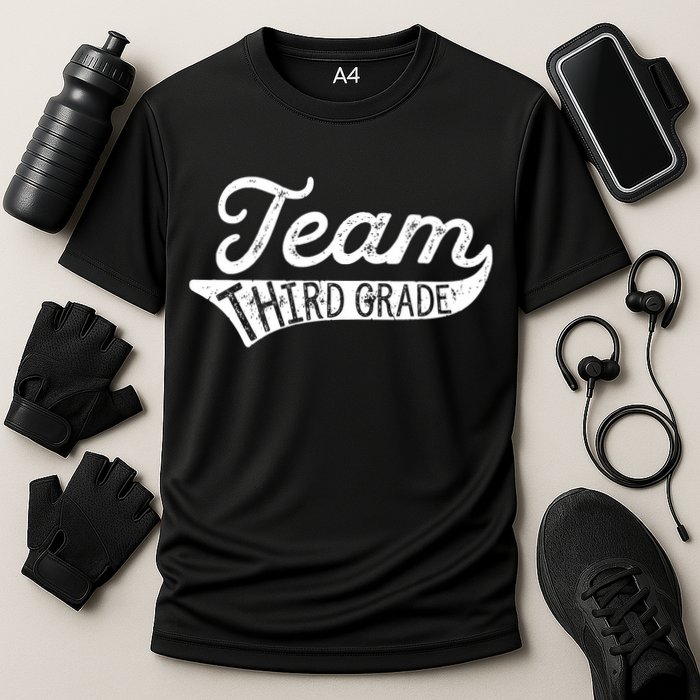 Team Third Grade Back To School Student Teacher Cooling Performance Crew T-Shirt