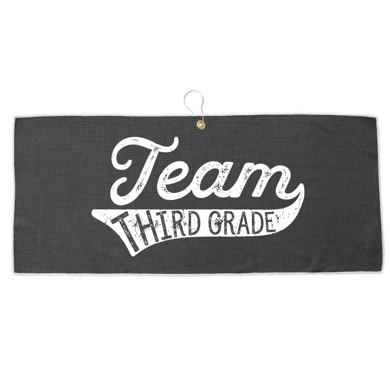Team Third Grade Back To School Student Teacher Large Microfiber Waffle Golf Towel