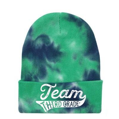 Team Third Grade Back To School Student Teacher Tie Dye 12in Knit Beanie