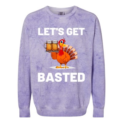 Time To Get Basted Funny Thanksgiving Nice Thanksgiving Gift Colorblast Crewneck Sweatshirt