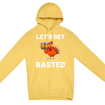 Time To Get Basted Funny Thanksgiving Nice Thanksgiving Gift Premium Pullover Hoodie