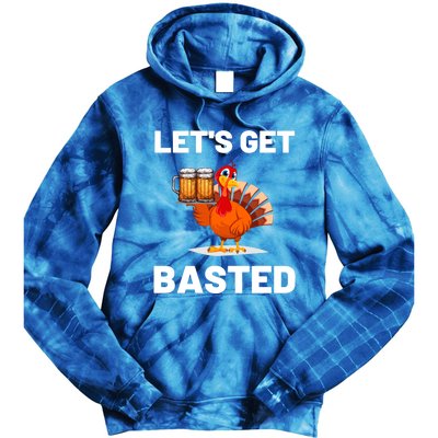 Time To Get Basted Funny Thanksgiving Nice Thanksgiving Gift Tie Dye Hoodie