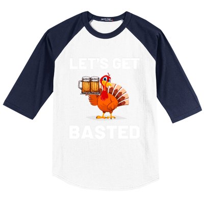 Time To Get Basted Funny Thanksgiving Nice Thanksgiving Gift Baseball Sleeve Shirt