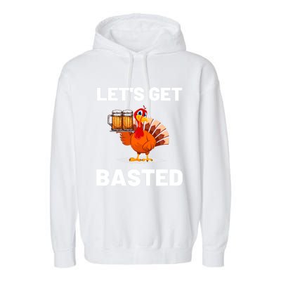 Time To Get Basted Funny Thanksgiving Nice Thanksgiving Gift Garment-Dyed Fleece Hoodie