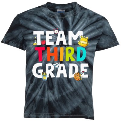 Team Third Grade Back To School 3rd Grade Teacher Student Kids Tie-Dye T-Shirt