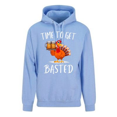 Time To Get Basted Funny Thanksgiving Nice Thanksgiving Gift Unisex Surf Hoodie