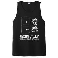 Technically The Glass Is Full Chemistry Humor Science PosiCharge Competitor Tank