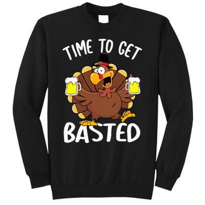 Time To Get Basted Funny Beer Thanksgiving Turkey Gifts Sweatshirt