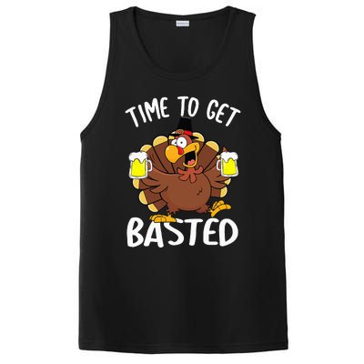 Time To Get Basted Funny Beer Thanksgiving Turkey Gifts PosiCharge Competitor Tank