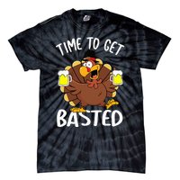 Time To Get Basted Funny Beer Thanksgiving Turkey Gifts Tie-Dye T-Shirt