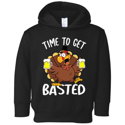 Time To Get Basted Funny Beer Thanksgiving Turkey Gifts Toddler Hoodie