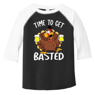 Time To Get Basted Funny Beer Thanksgiving Turkey Gifts Toddler Fine Jersey T-Shirt