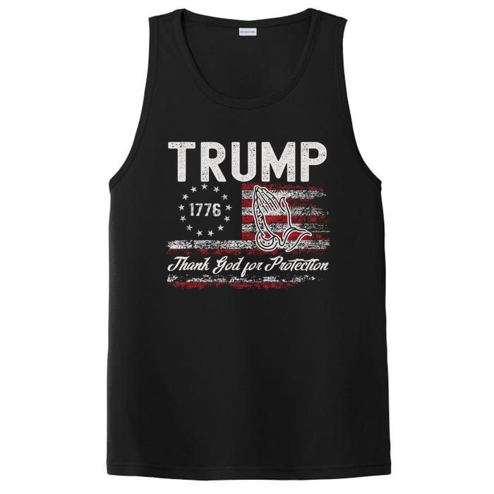 Trump Thank God For Protection President Donald Trump PosiCharge Competitor Tank