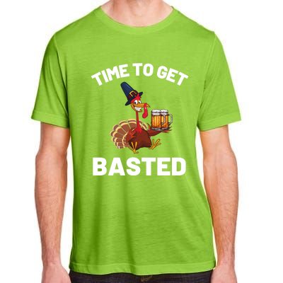 Time To Get Basted Funny Thanksgiving Nice Thanksgiving Gift Adult ChromaSoft Performance T-Shirt