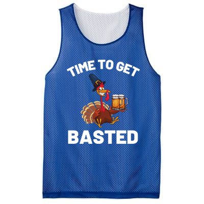 Time To Get Basted Funny Thanksgiving Nice Thanksgiving Gift Mesh Reversible Basketball Jersey Tank