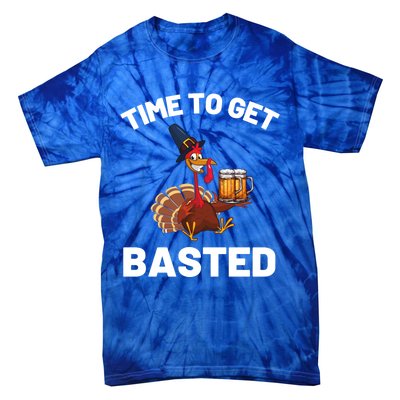 Time To Get Basted Funny Thanksgiving Nice Thanksgiving Gift Tie-Dye T-Shirt