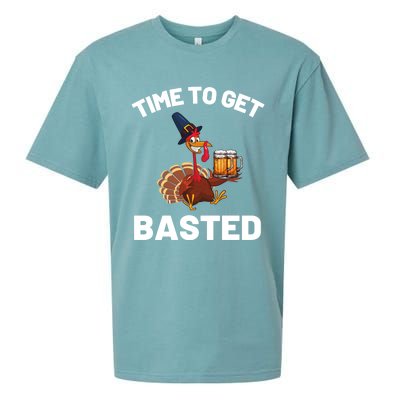 Time To Get Basted Funny Thanksgiving Nice Thanksgiving Gift Sueded Cloud Jersey T-Shirt