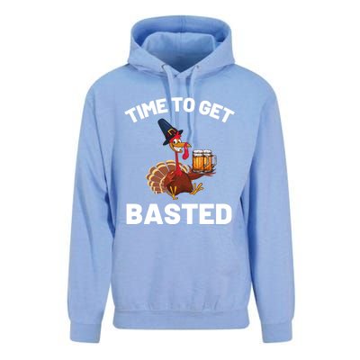 Time To Get Basted Funny Thanksgiving Nice Thanksgiving Gift Unisex Surf Hoodie