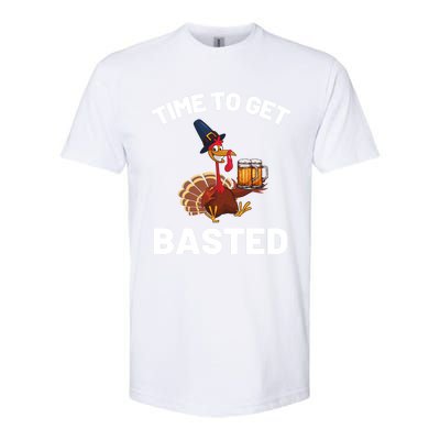 Time To Get Basted Funny Thanksgiving Nice Thanksgiving Gift Softstyle CVC T-Shirt