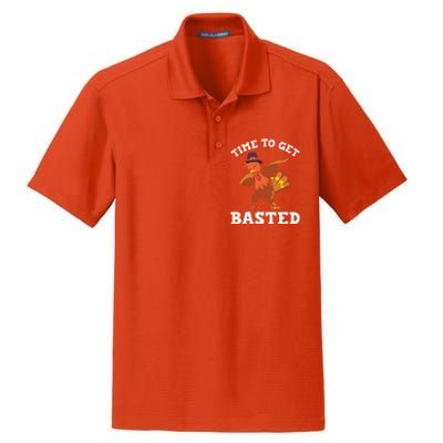 Time To Get Basted Funny Turkey Thanksgiving Great Gift Dry Zone Grid Polo