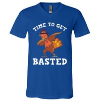 Time To Get Basted Funny Turkey Thanksgiving Great Gift V-Neck T-Shirt