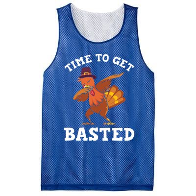 Time To Get Basted Funny Turkey Thanksgiving Great Gift Mesh Reversible Basketball Jersey Tank