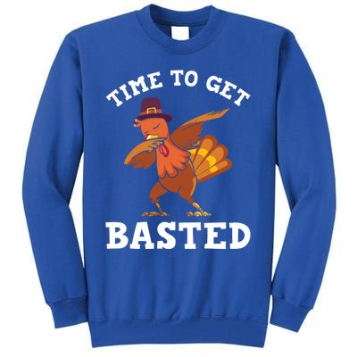 Time To Get Basted Funny Turkey Thanksgiving Great Gift Tall Sweatshirt