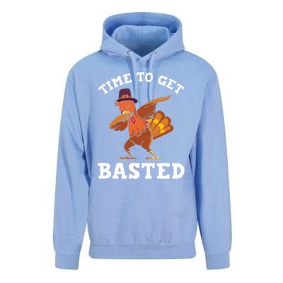 Time To Get Basted Funny Turkey Thanksgiving Great Gift Unisex Surf Hoodie