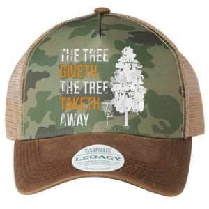 The Tree Giveth The Tree Taketh Away Frisbee Disc Golf Gifts Legacy Tie Dye Trucker Hat