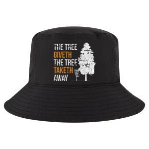 The Tree Giveth The Tree Taketh Away Frisbee Disc Golf Gifts Cool Comfort Performance Bucket Hat