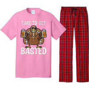 Time To Get Basted Funny Thanksgiving Turkey Day Pajama Set