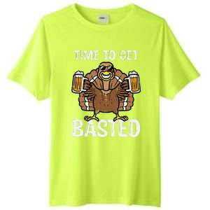 Time To Get Basted Funny Thanksgiving Turkey Day Tall Fusion ChromaSoft Performance T-Shirt