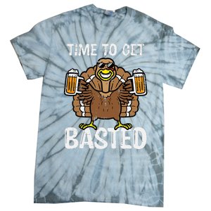 Time To Get Basted Funny Thanksgiving Turkey Day Tie-Dye T-Shirt