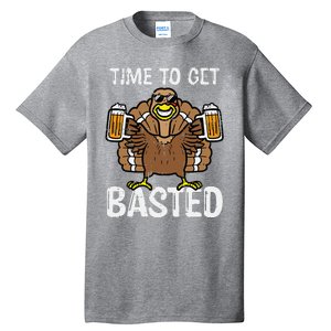 Time To Get Basted Funny Thanksgiving Turkey Day Tall T-Shirt