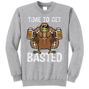 Time To Get Basted Funny Thanksgiving Turkey Day Tall Sweatshirt