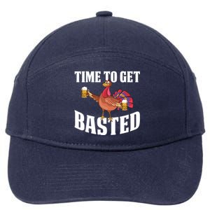 Time To Get Basted Gift 7-Panel Snapback Hat