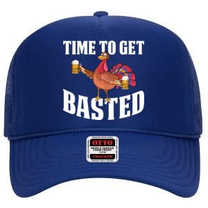 Time To Get Basted Gift High Crown Mesh Back Trucker Hat